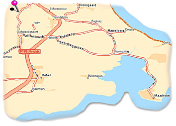 Anfahrtskizze nach Gelting, Maasholm oder Kronsgaard bzw. zu unserer Ferienwohnung